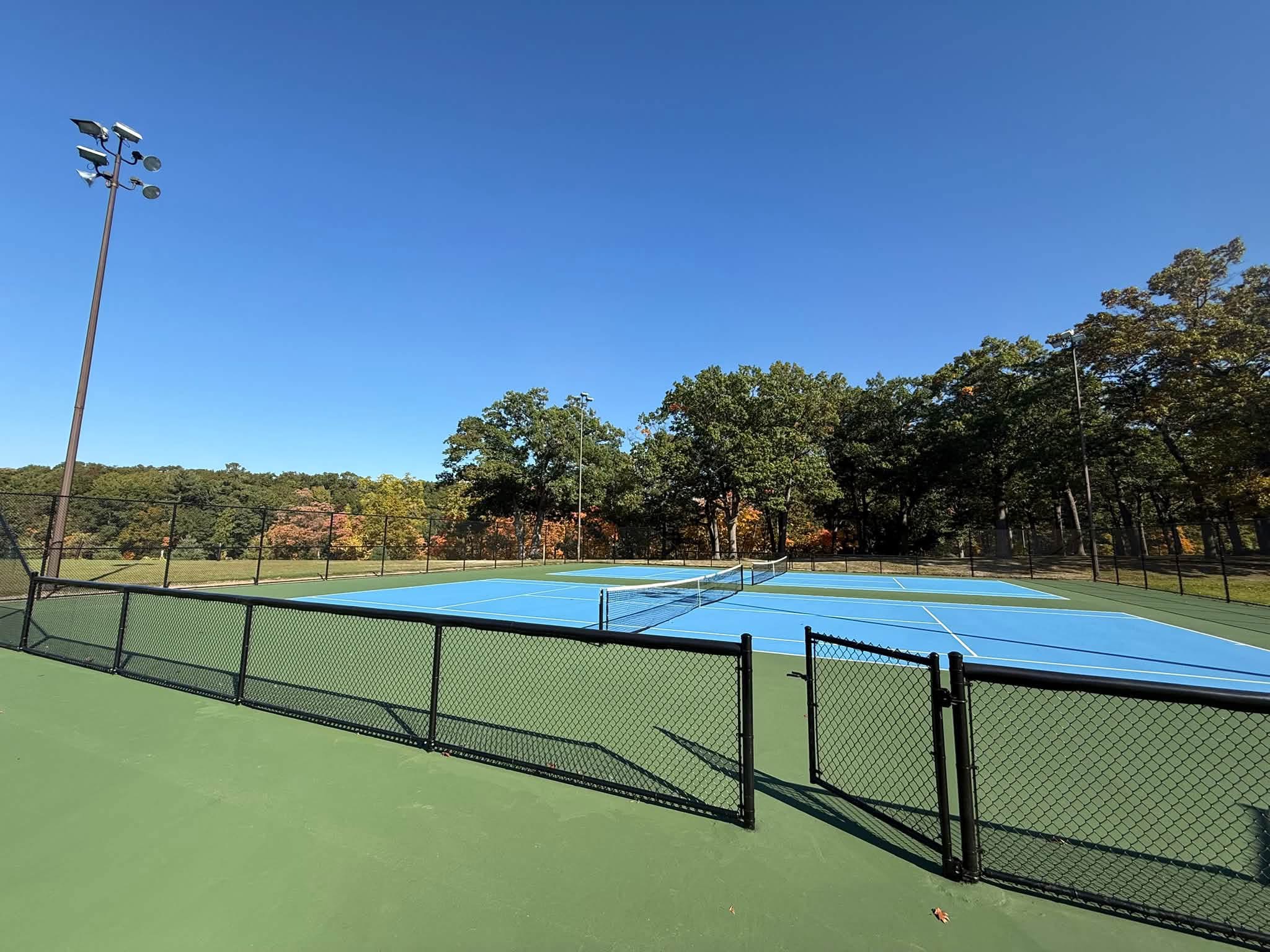 McGraft Park Tennis Court in Muskegon - Black Chain Link Fence with Gate