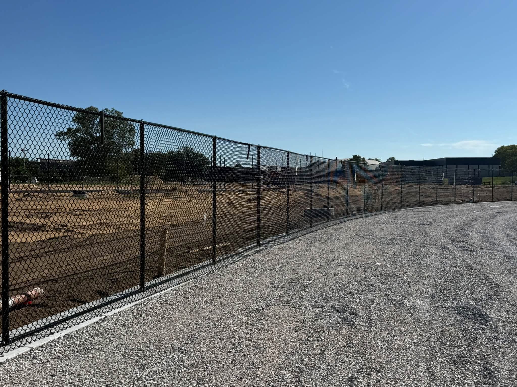 holland baseball field update - fence installation